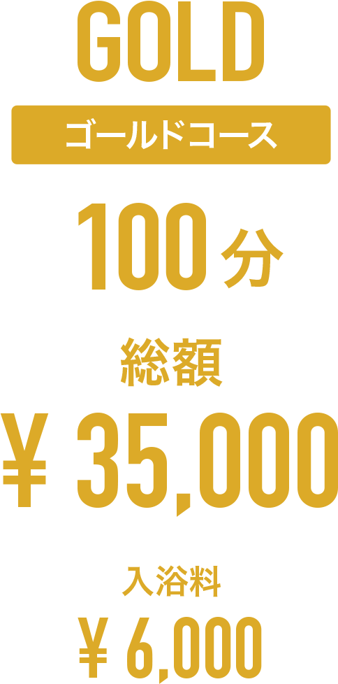 ゴールドコース 100分 総額35,000円